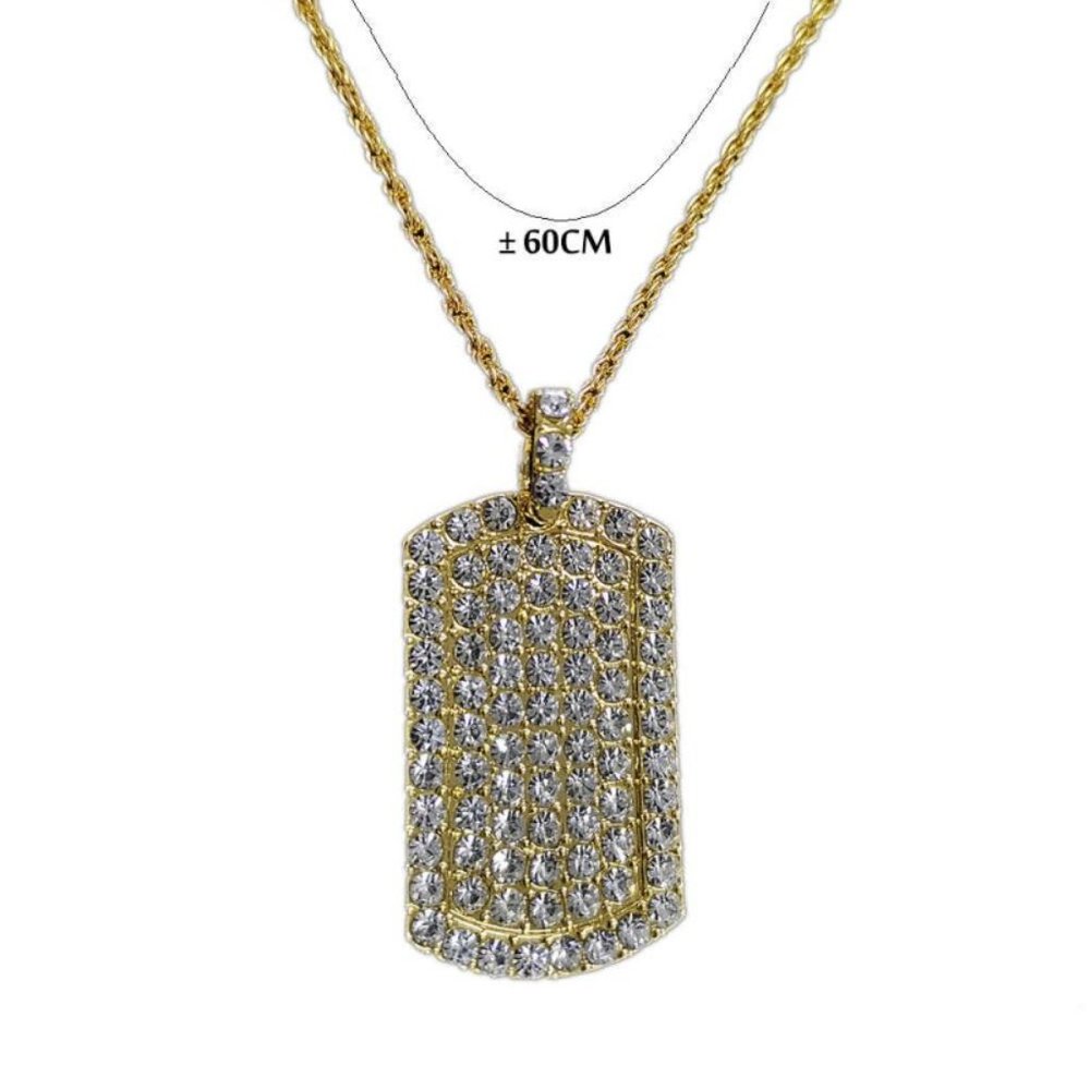 Crystal Dog Tag Pendant - Picture 3 of 6